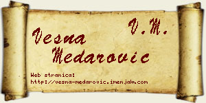Vesna Medarović vizit kartica
